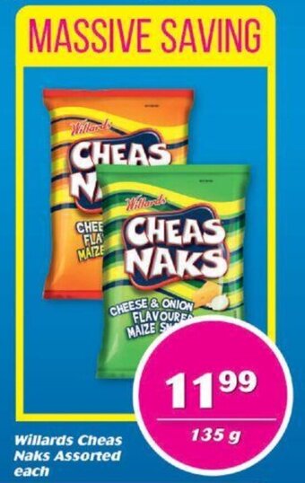 Cambridge Food Willards Cheas Naks Assorted 135g offer