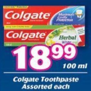 Colgate Toothpaste Assorted 100ml