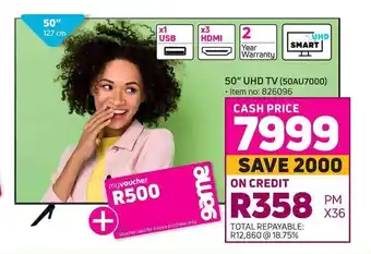 Game Samsung - 50" UHD TV offer