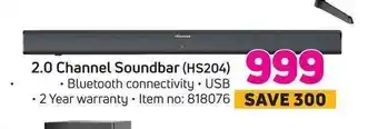 Game Hisense - 2.0 Channel Soundbar offer