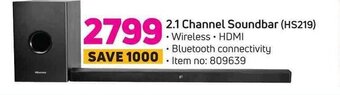 Game Hisense - 2.1 Channel Soundbar offer