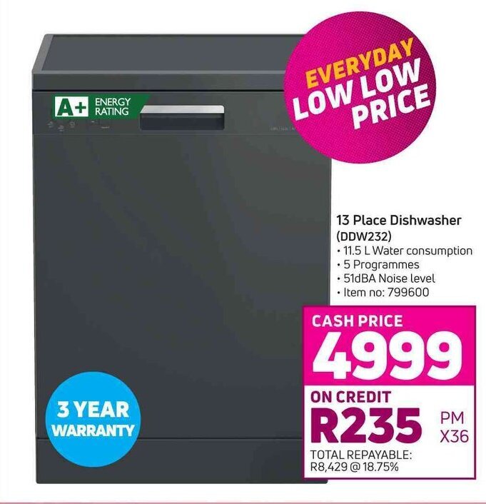 Defy 13 Place Dishwasher offer at Game