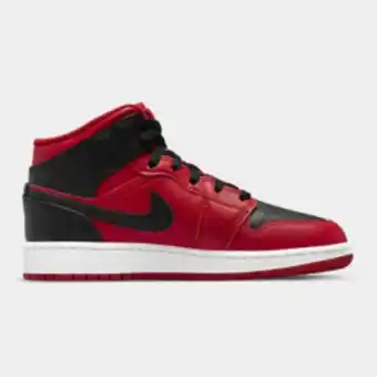 Sportscene Jordan junior 1 mid red/black sneaker offer