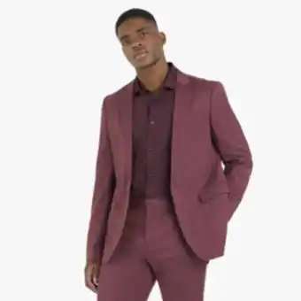 Mkm plum smart slim textured single breasted jacket