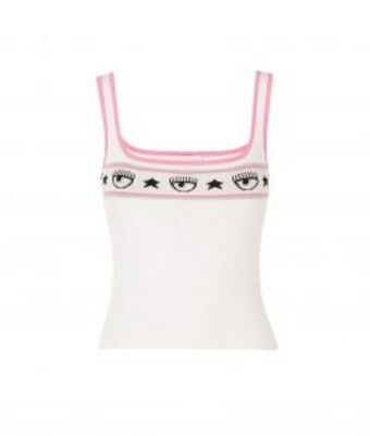 Europa Art Group Knitted logo mania top- white offer