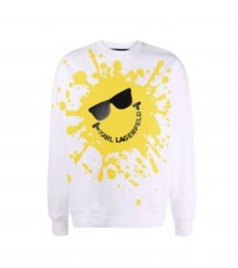 Europa Art Group Karl x smiley® splash sweatshirt- white offer