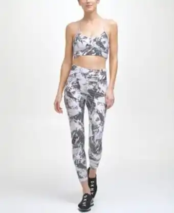 Shades print high waisted legging – light blue