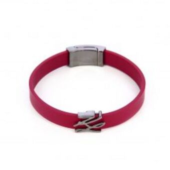 K/signature leather bracelet – gunmetal