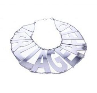 Europa Art Group K/letter extra large necklace- silver offer
