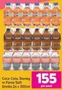 Game Coca-cola, stoney or fanta soft drinks-24 x 300ml per pack offer