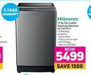 Game Hisense 13kg top loader washing machine wtja1302t offer