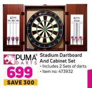 Puma stadium dartboard & cabinet set