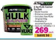 Game Nutritech hulk gainer bucket-4kg each offer