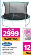 Game Bounceking 12ft (3.6m) trampoline with steel ring offer