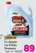 Game Shield 5l splash car & wax shampoo offer