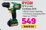 Game Ryobi 12v li-ion cordless drill offer