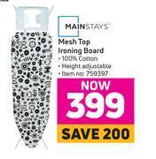 Game Mainstays mesh top ironing board offer