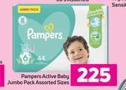 Game Pampers active baby jumbo pack assorted sizes offer