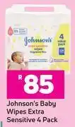 Game Johnson's baby wipes extra sensitive 4 pack offer