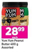 Game Yum yum peanut butter assorted-400g each offer