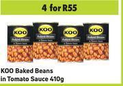 Game Koo baked beans in tomato sauce-for 4 x 410g offer