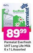 Game Parmalat everfresh uht long life milk assorted-6 x 1l offer