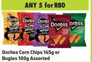 Game Doritos corn chips 145g or bugles 100g assorted-for any 5 offer