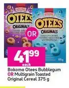 Game Bokomo otees bubblegum or multigrain toasted original cereal-375g each offer