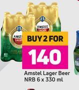 Game Amstel lager beer nrb-for 2 x 6 x 330ml offer