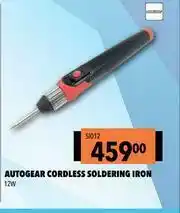 Autogear Cordless Soldering Iron 12W SI012
