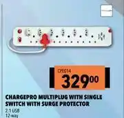 Midas Chargepro Multiplug With Single Switch With Surge Protector CPE014 offer