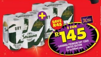 Savanna Premium Dry Cider Limited Edition 2 x 6 x 300ml