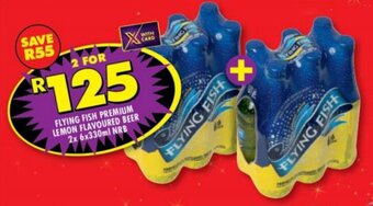 Shoprite Liquor Flying Fish Premium Lemon Flavoured Beer 2 x 6 x 330ml offer