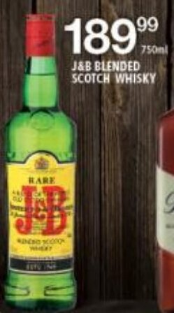 Shoprite Liquor J&B Blended Scotch Whisky 750ml offer