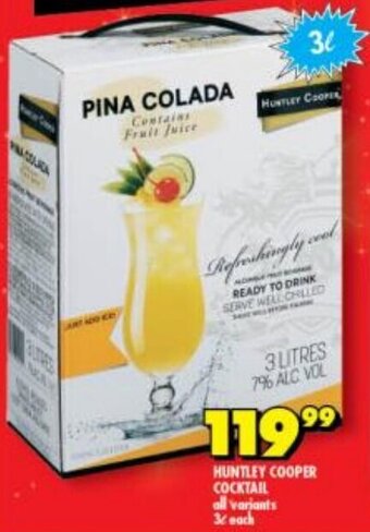 Shoprite Liquor Huntley Cooper Cocktail all variants 3L offer