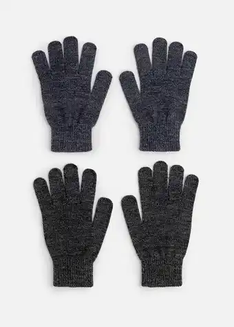 Basic knit gloves 2 pack