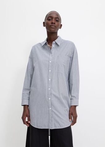 Woolworths Longline striped poplin shirt offer