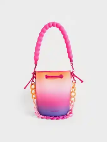 Charles & Keith Lana holographic bucket bag - holographic offer