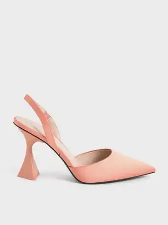 Charles & Keith Recycled polyester slingback pumps - peach offer