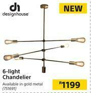 Builders Warehouse Designhouse 6 Light Chandelier offer