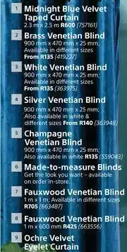 Builders Warehouse Midnight Blue Velvet Taped Curtain (23.m x 2.5m) offer