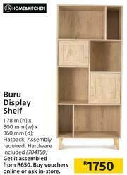 Builders Warehouse Home & Kitchen Buru Display Shelf-1.78m(h) x 800mm(w) x 360mm(d) offer