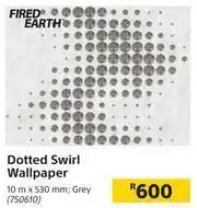 Builders Warehouse Fired Earth Dotted Swirl Wallpaper-10m x 530mm offer