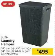 Builders Warehouse Keter Jute Laundry Hamper-580mm(h) x 430mm(w) x 340mm(d) offer