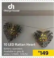 Builders Warehouse Design House 10 LED Rattan Heart offer