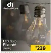 Builders Warehouse Design House LED Bulb Filament offer