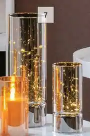 Glass Fairy Light Hurricane Lantern Small