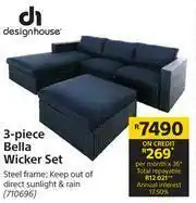 Builders Warehouse Design House 3 Piece Bella Wicker Set offer