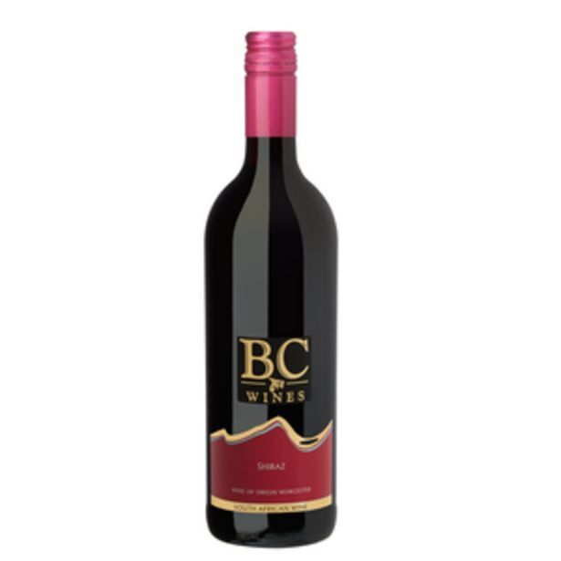 Bc wines shiraz red wine bottle 750ml offer at Checkers Liquor Shop