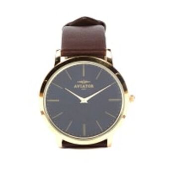 Cash Crusaders Aviator genuine leather analogue watch offer